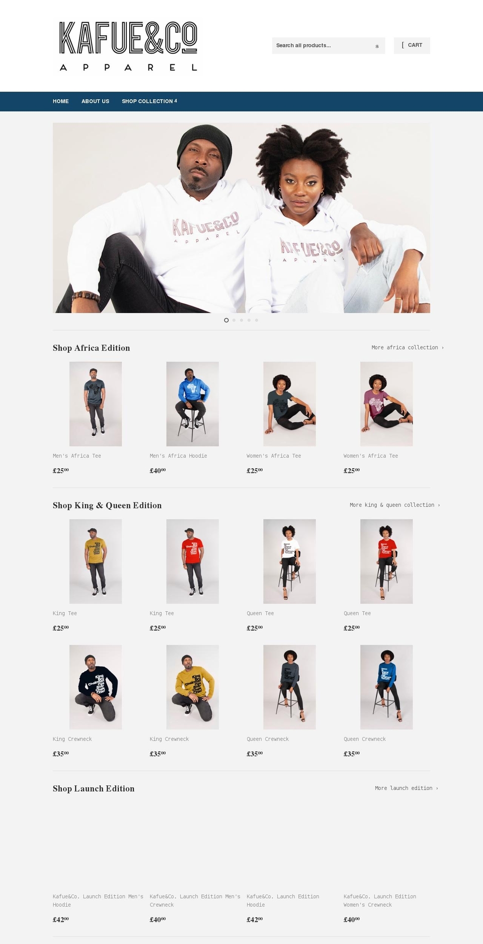kafueandco.com shopify website screenshot