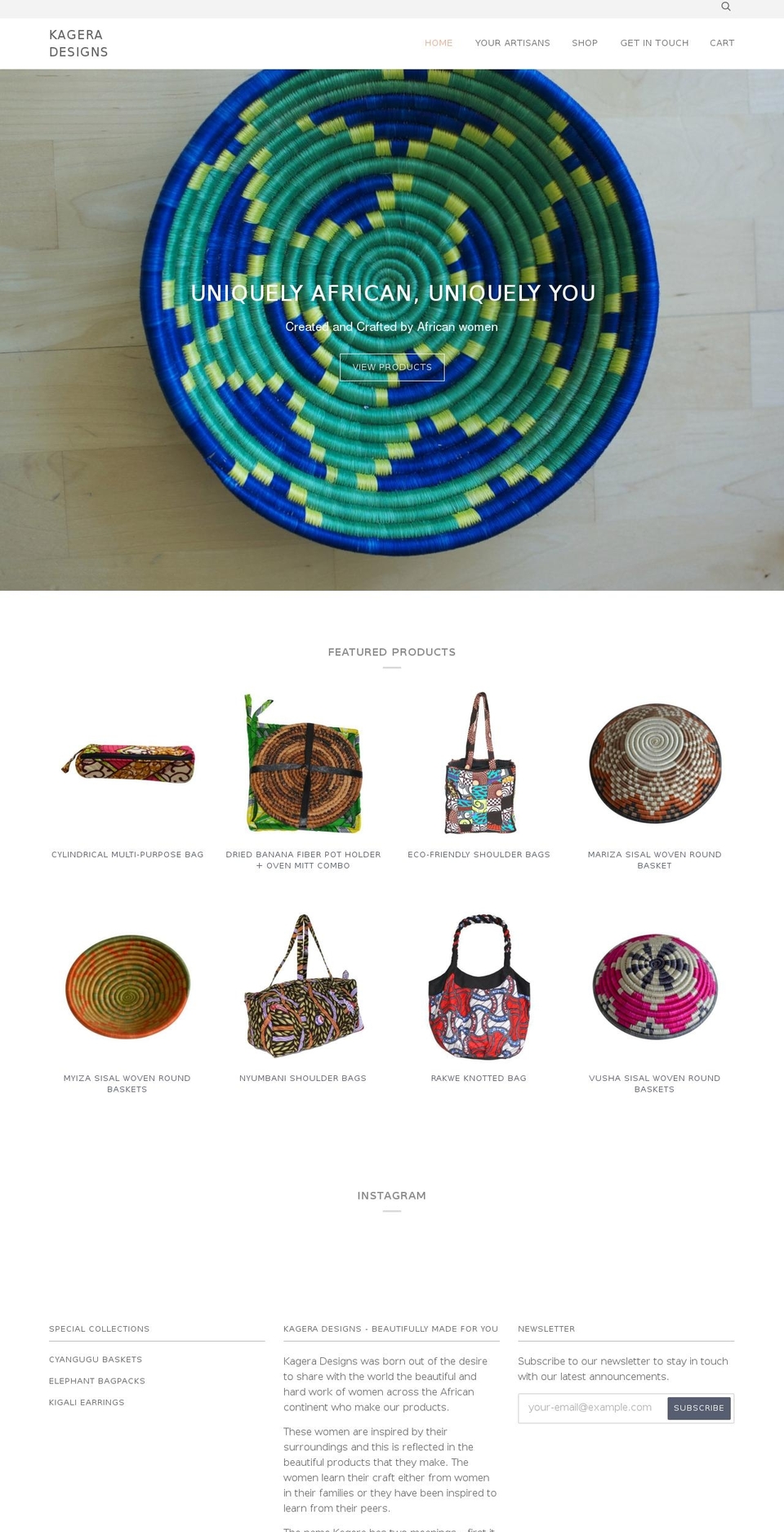 kageradesigns.com — Shopify storefront screenshot