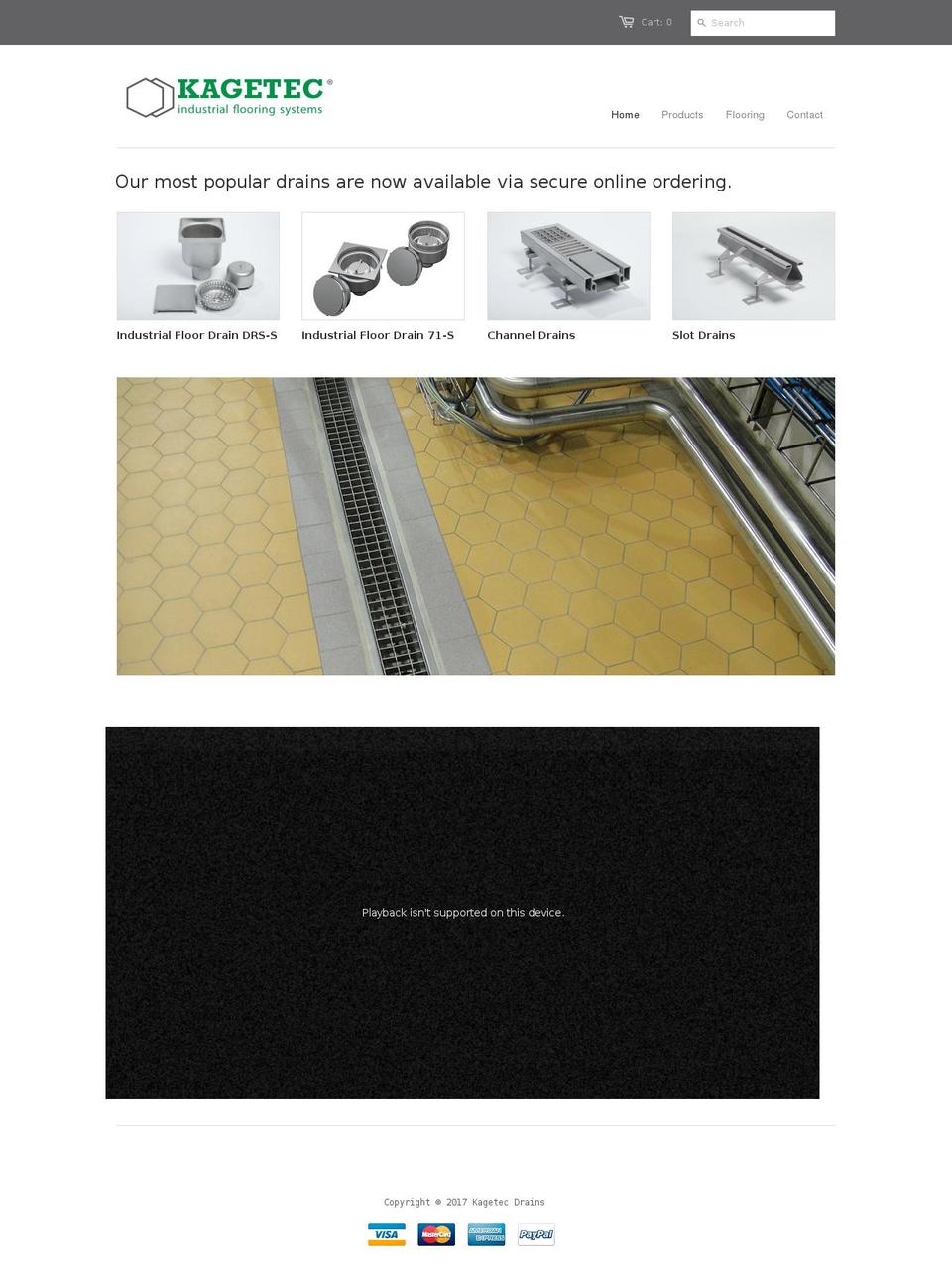 kagetecdrains.com shopify website screenshot