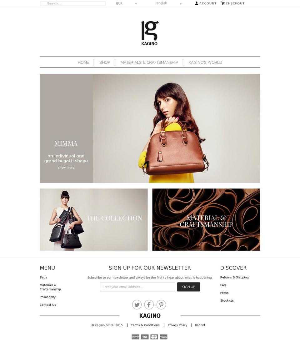 kagino.com shopify website screenshot