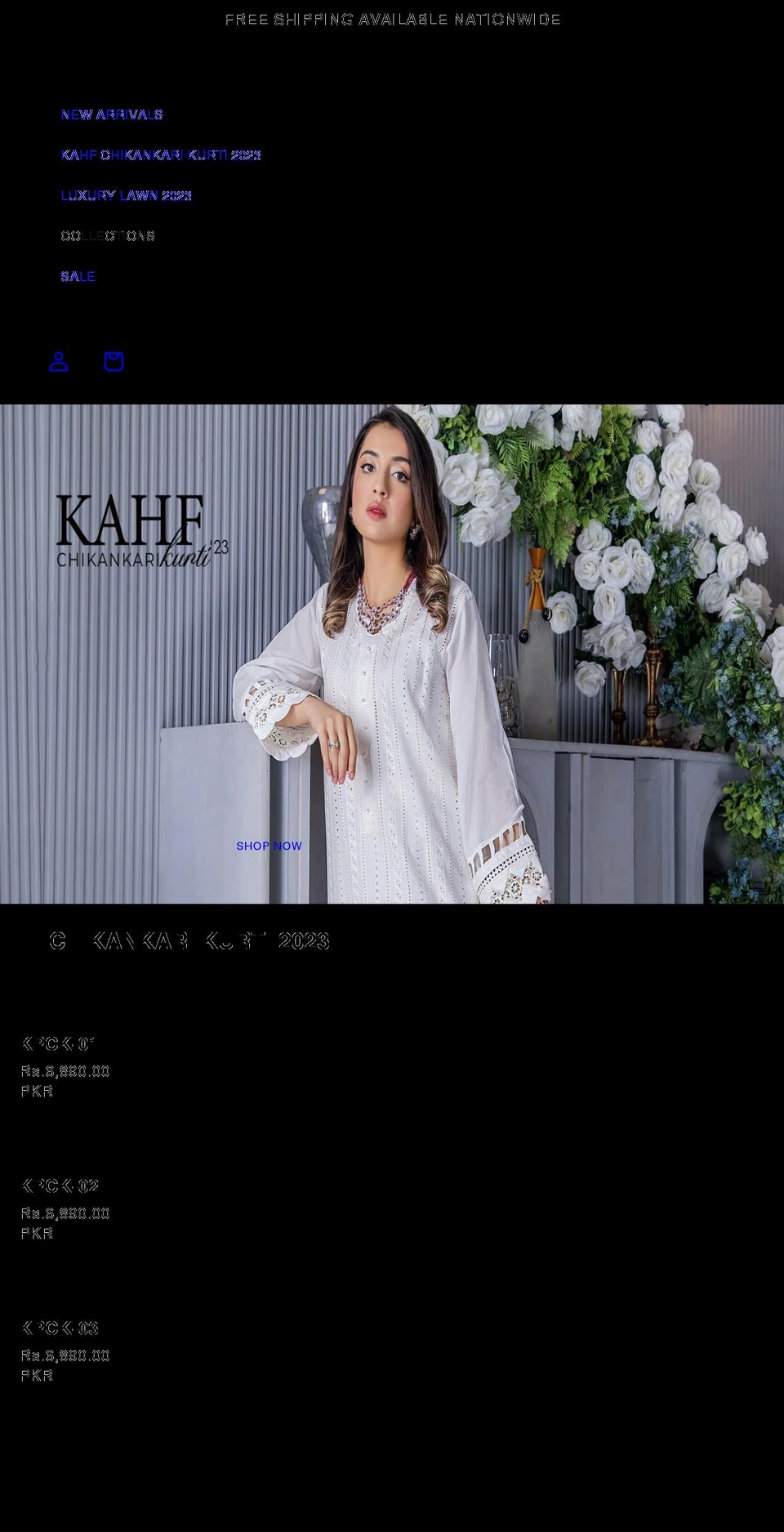 kahfpremium.com shopify website screenshot