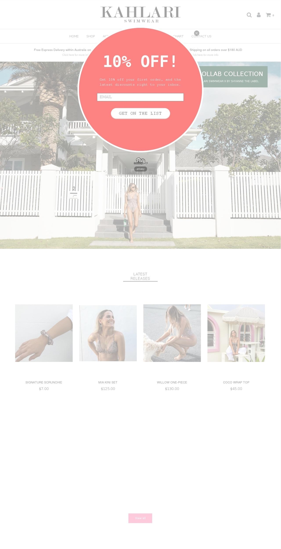 Copy of Envy Shopify theme site example kahlariswimwear.com