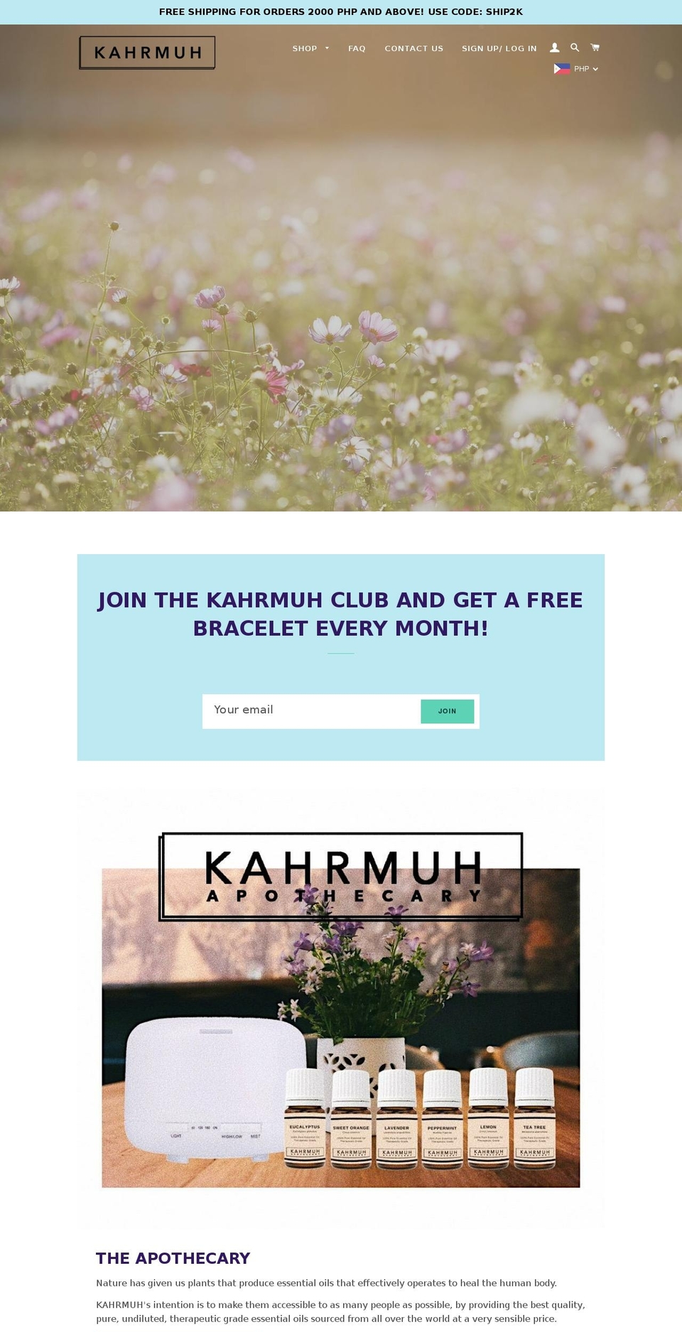 kahrmuh.com shopify website screenshot