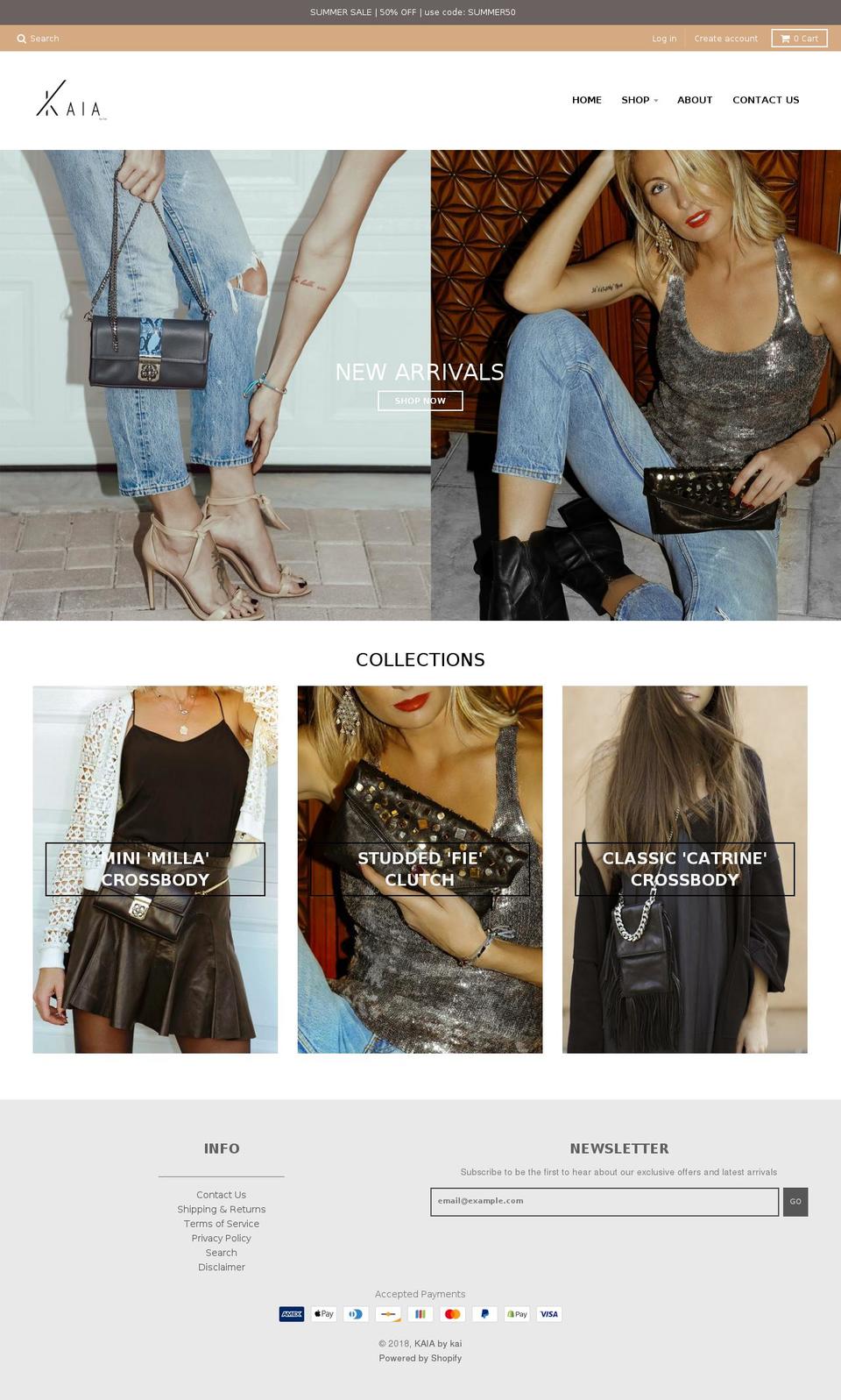 kaiabykai.com — Shopify storefront screenshot