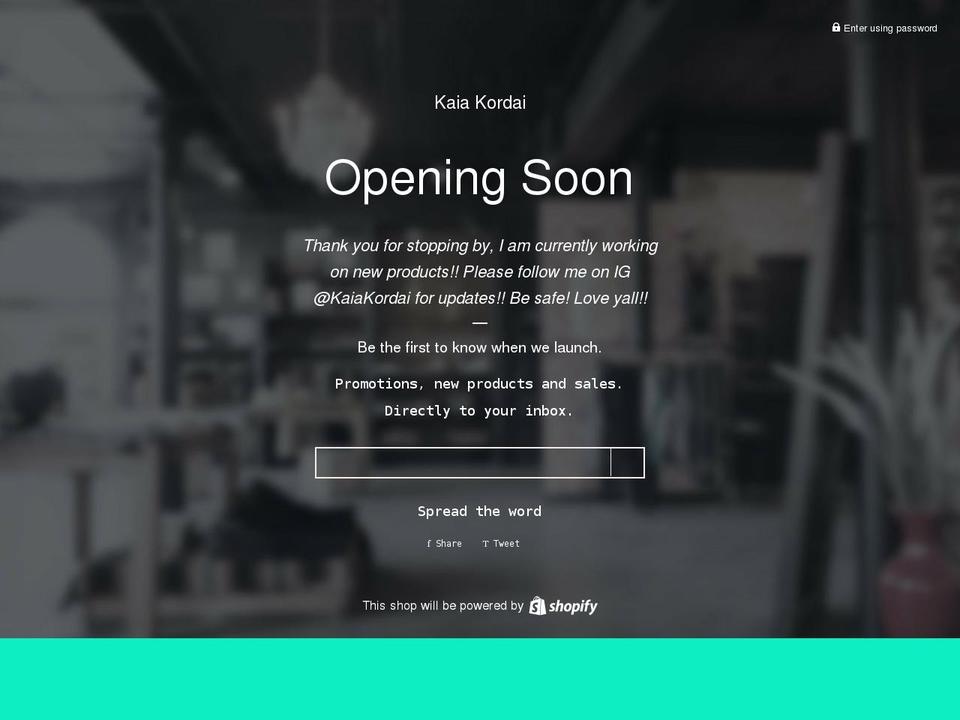 kaiakordai.com shopify website screenshot