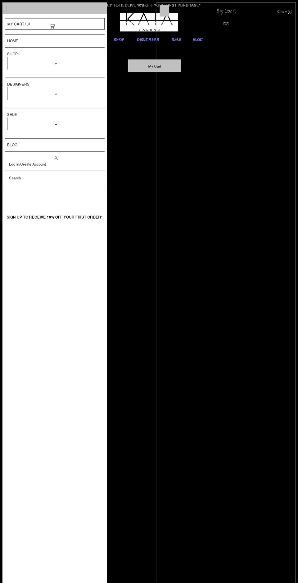 kaialondon.co.uk shopify website screenshot