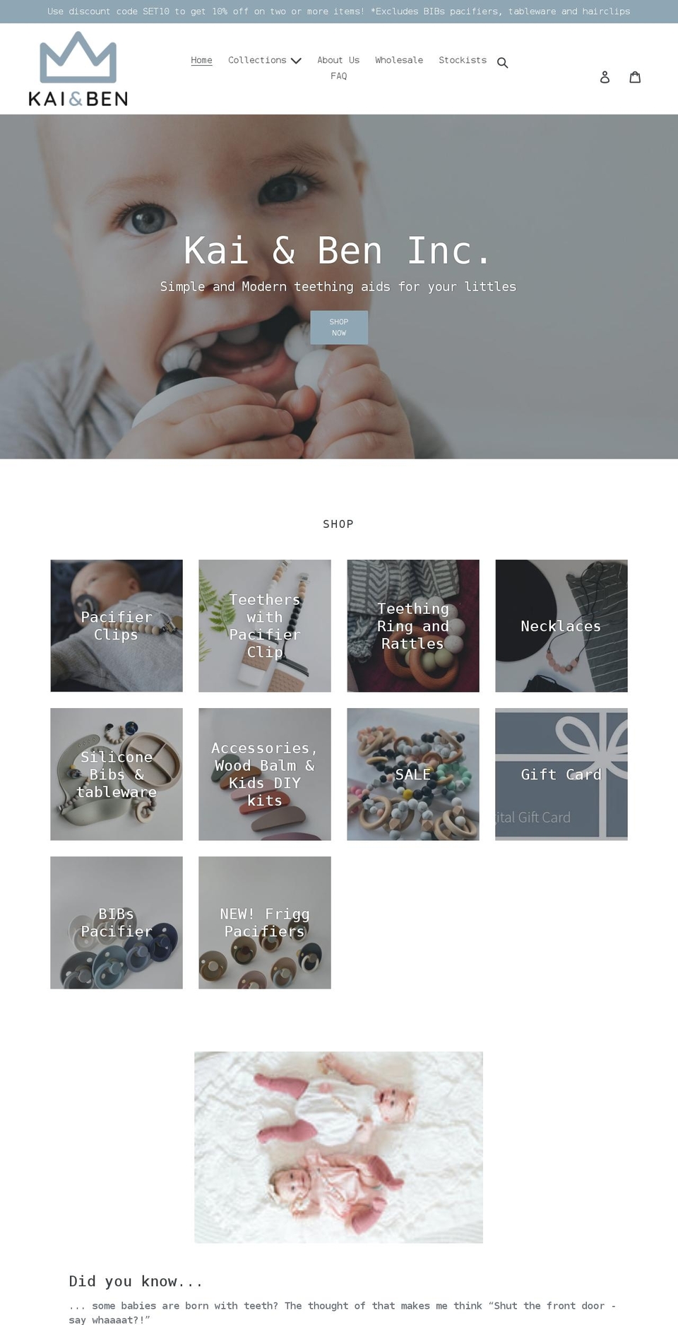 kaiandben.com shopify website screenshot