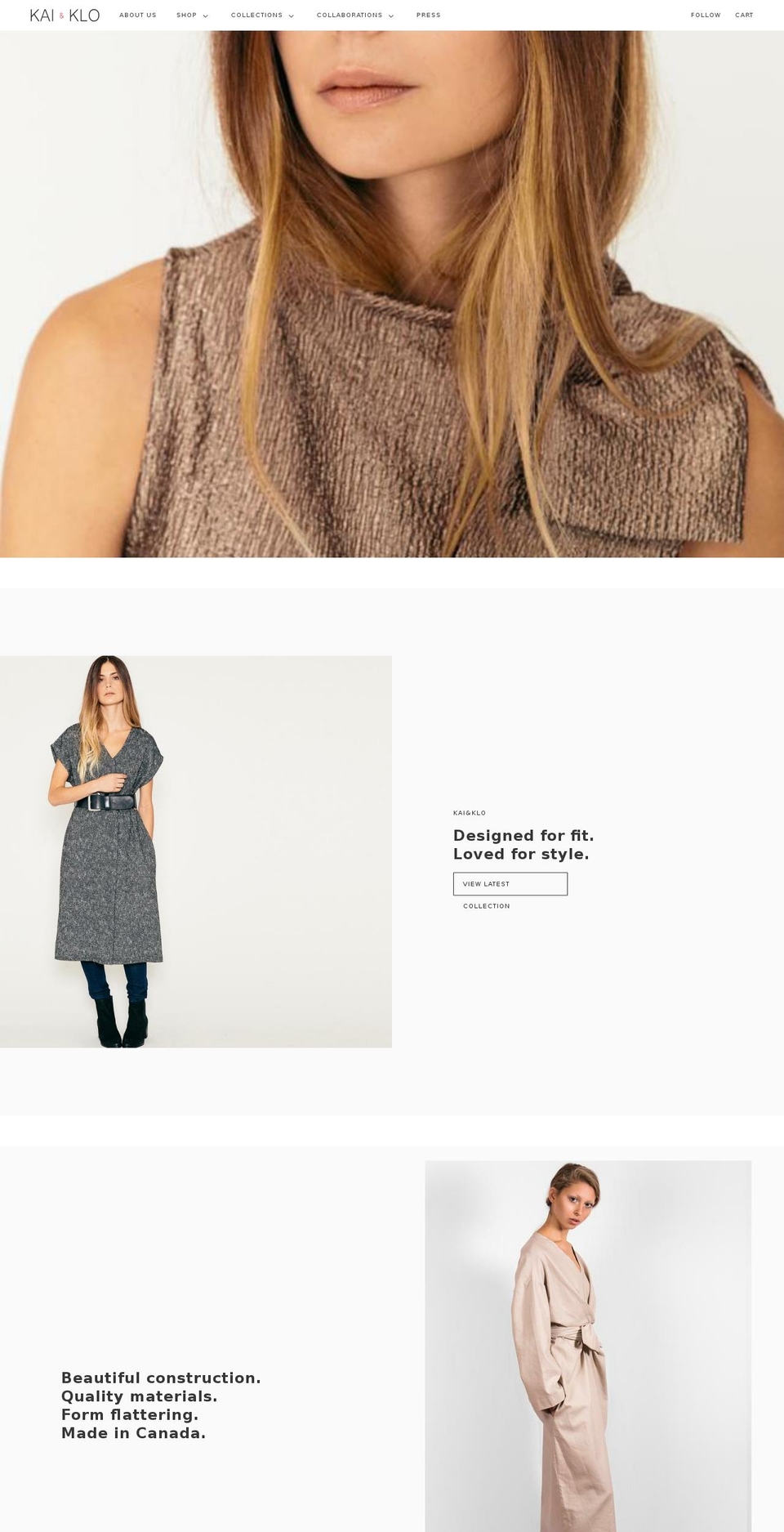 kaiandklo.com shopify website screenshot