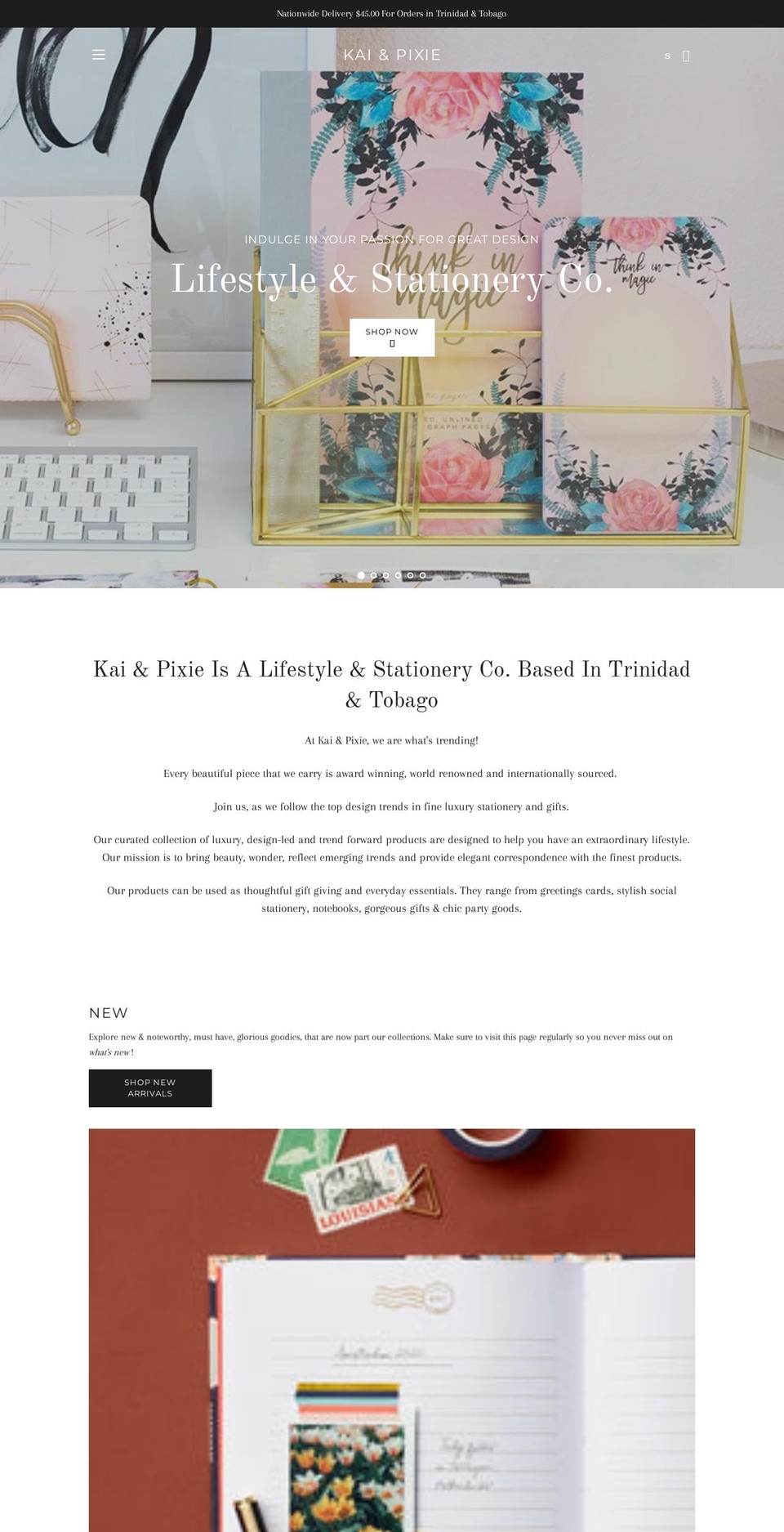 kaiandpixie.com — Shopify storefront screenshot