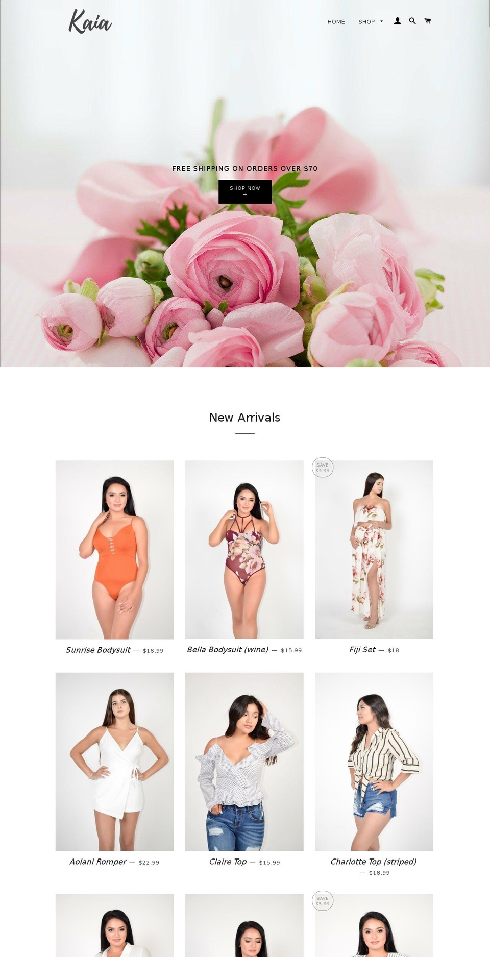 kaiashop.com — Shopify storefront screenshot