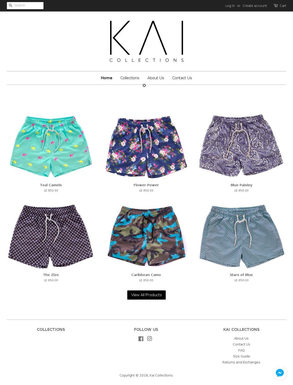 kaicollections.com — Shopify storefront screenshot