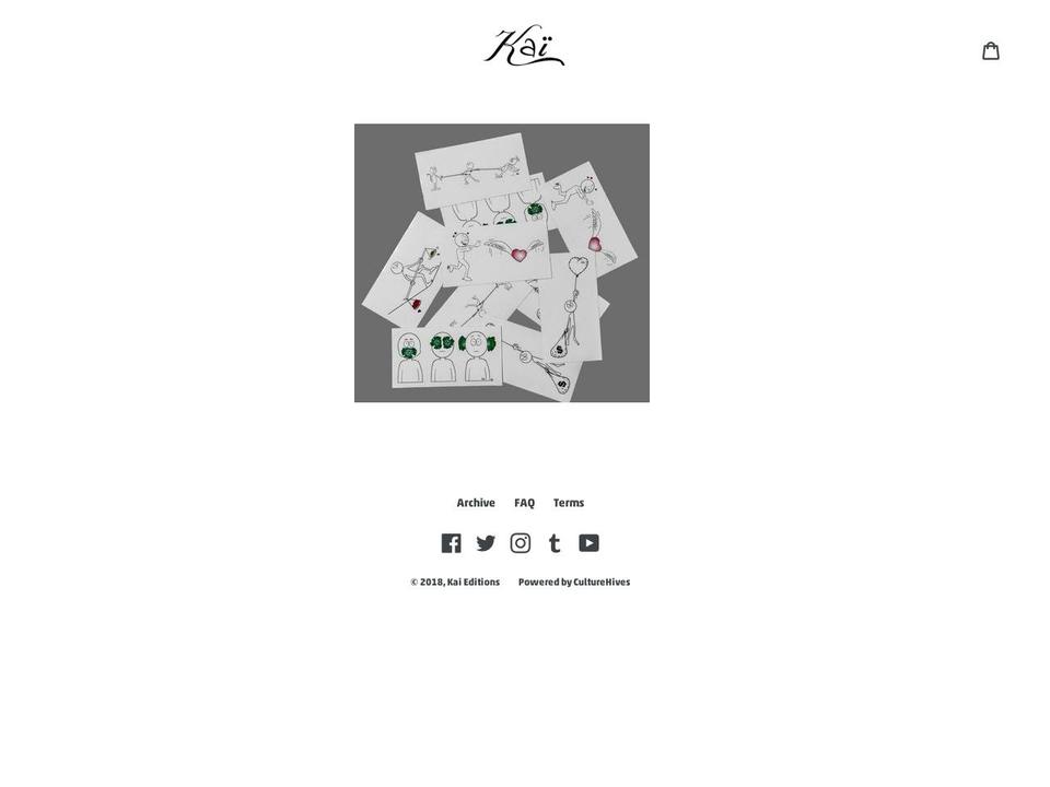 kaieditions.com shopify website screenshot