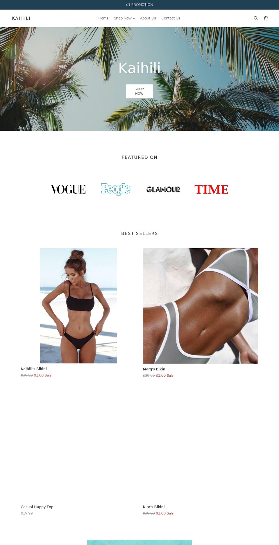 kaihili.com — Shopify storefront screenshot