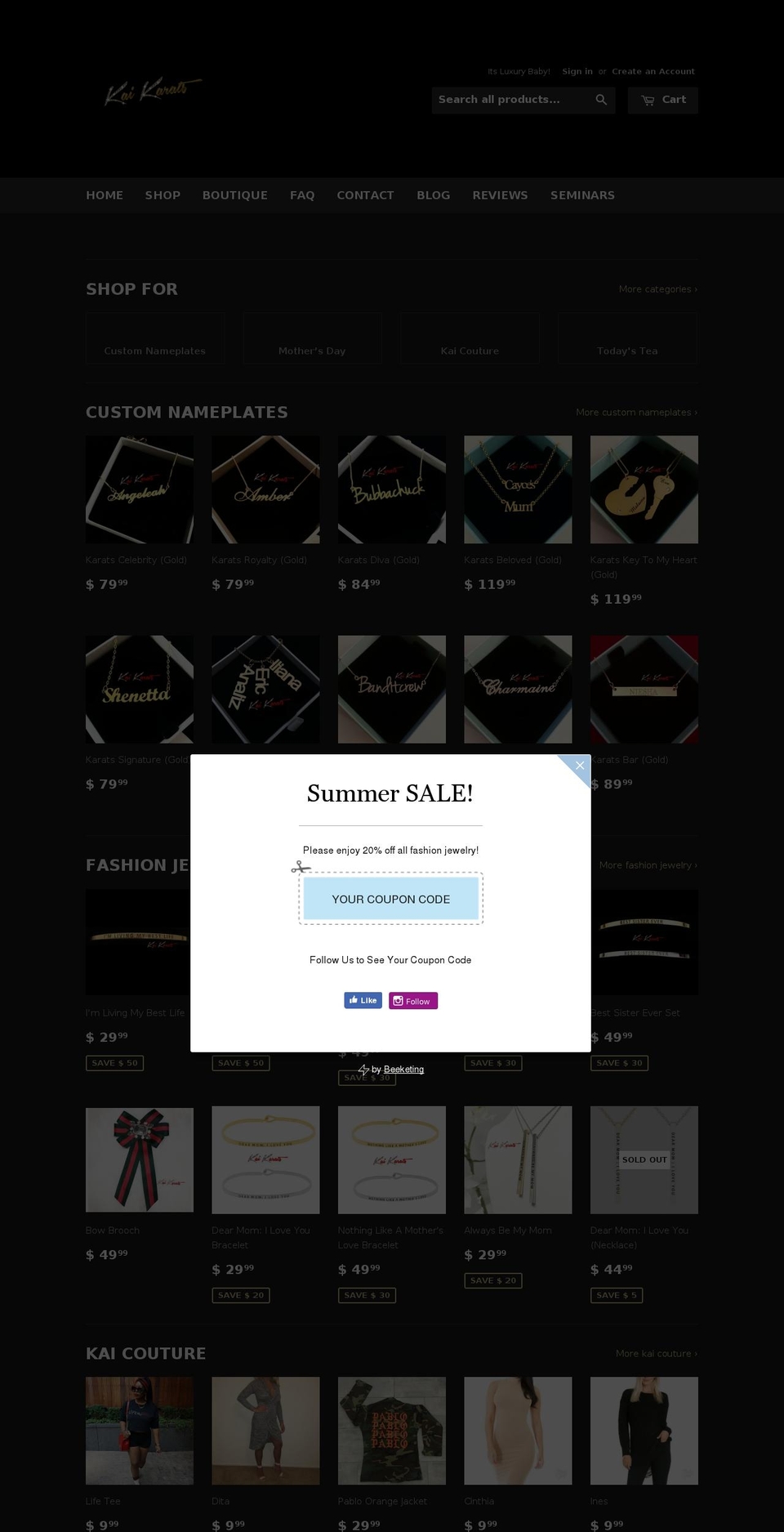 kaikarats.com — Shopify storefront screenshot
