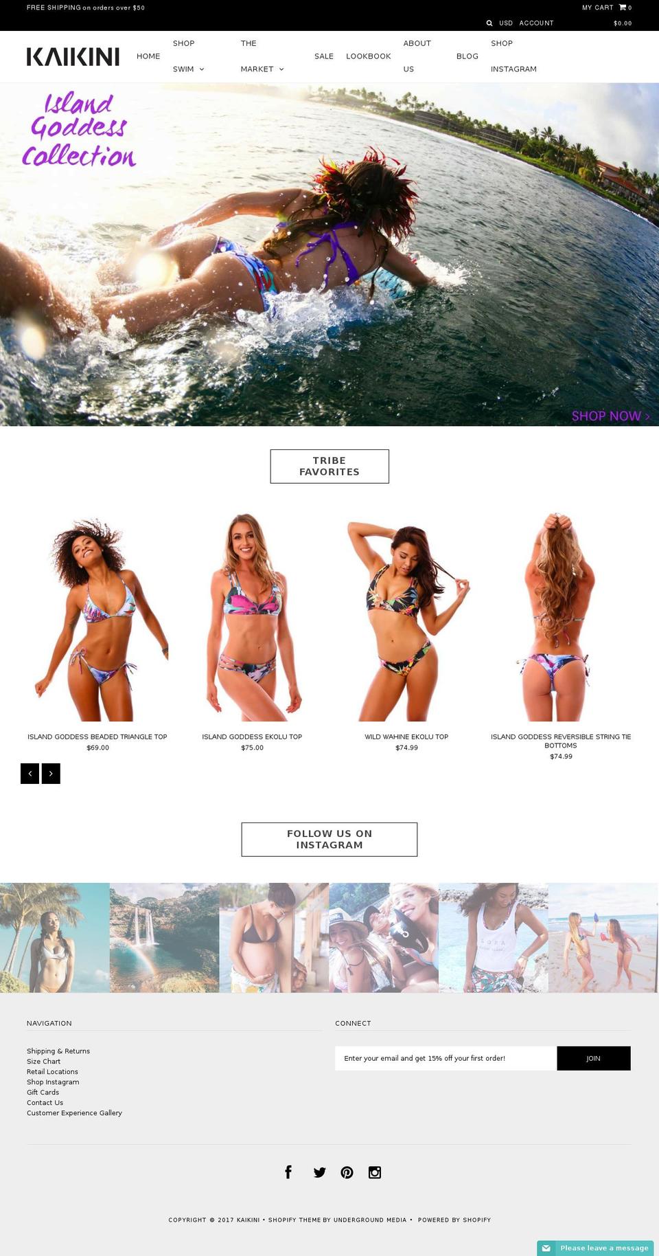 kaikini.com shopify website screenshot