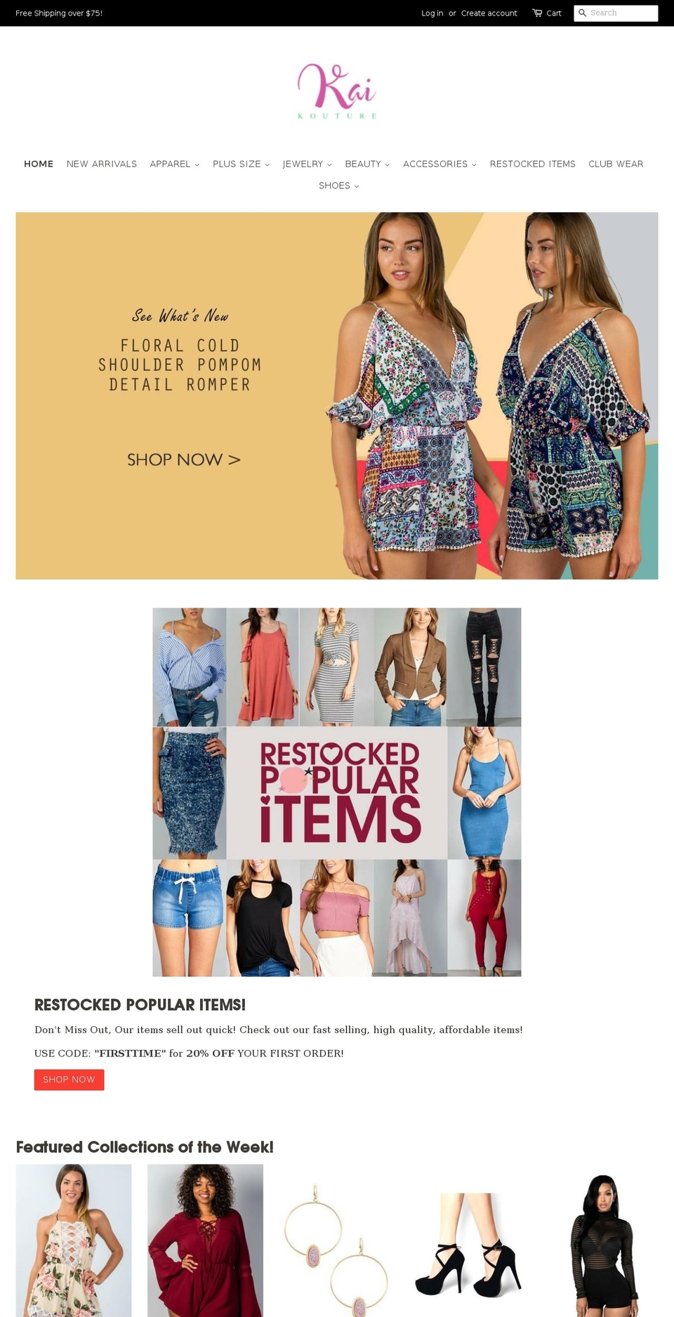 kaikouture.com — Shopify storefront screenshot