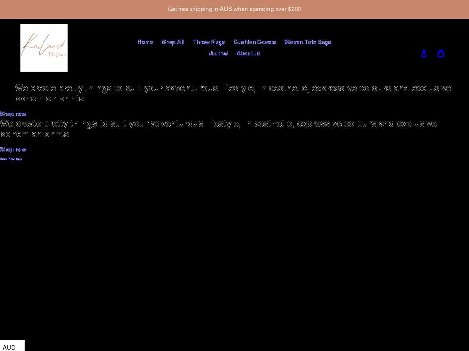 kailanileather.com — Shopify storefront screenshot