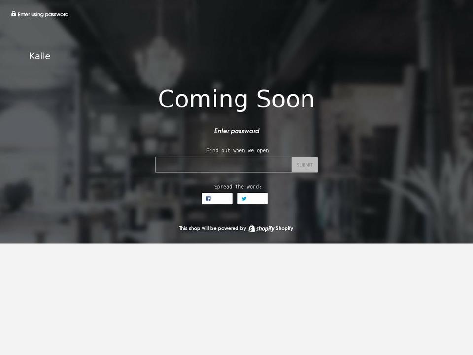 kaileclothing.com — Shopify storefront screenshot