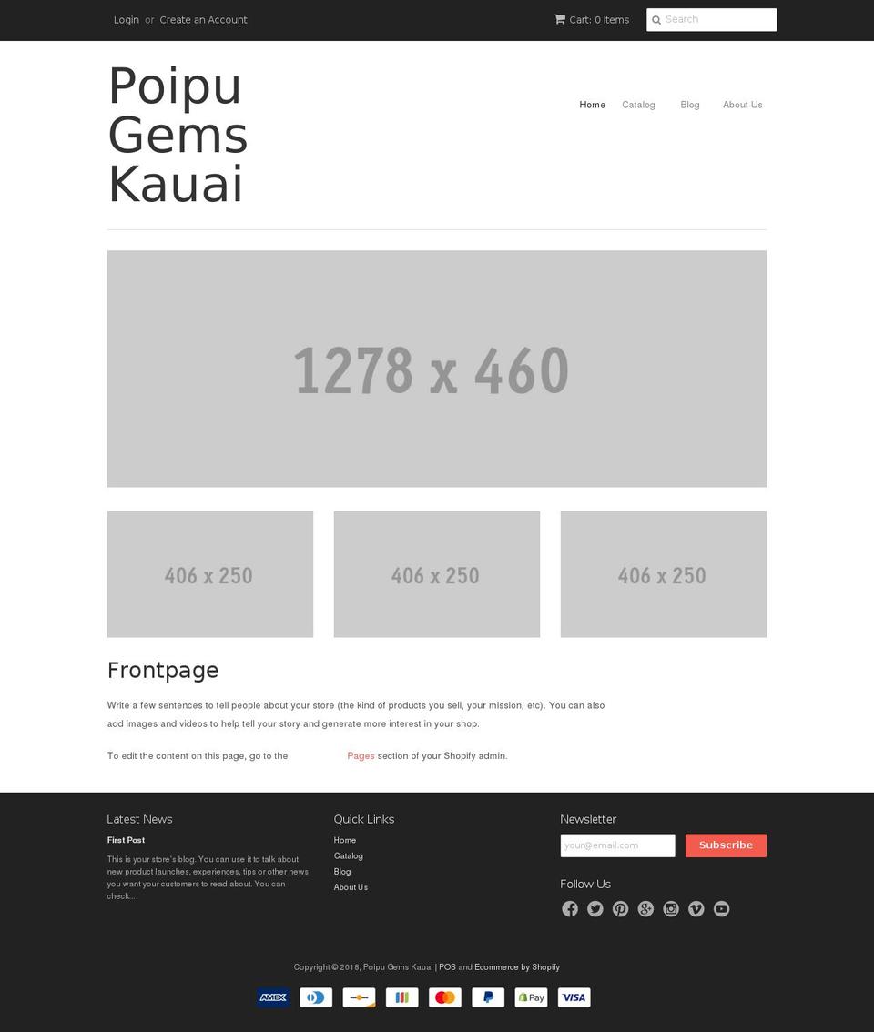 kaileekauai.com — Shopify storefront screenshot