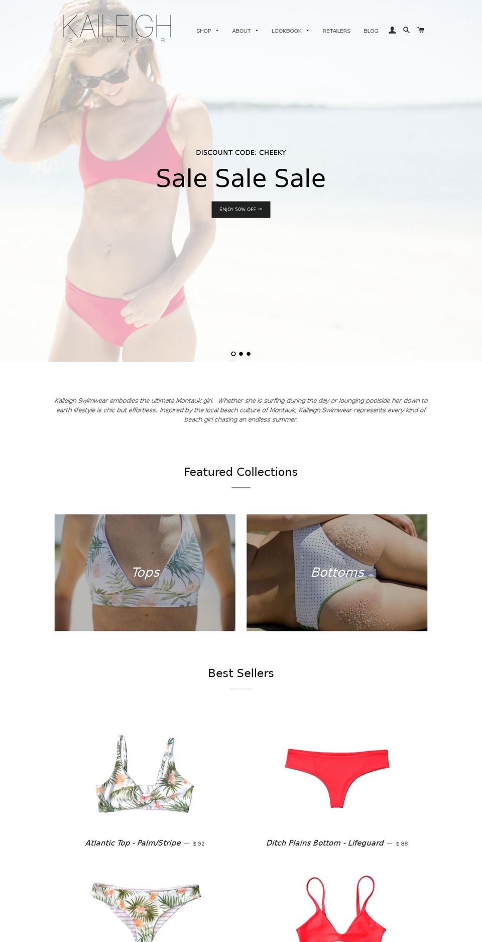 kaileighswimwear.com shopify website screenshot