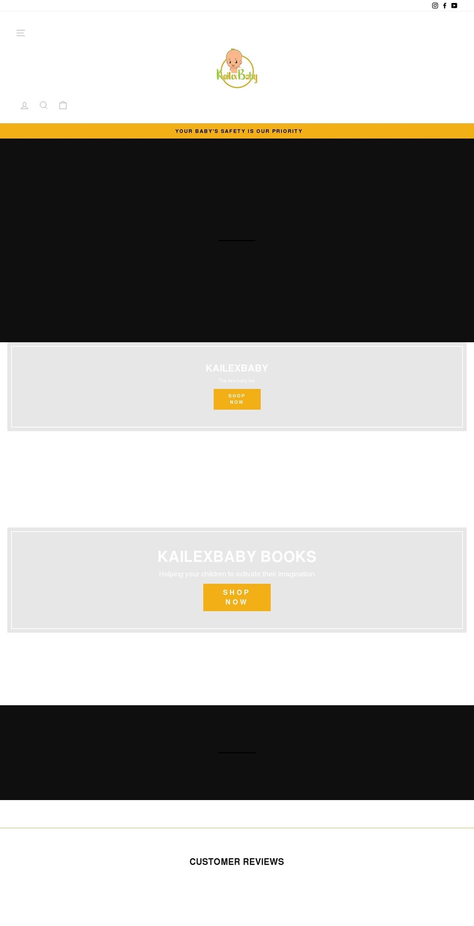 kailexbaby.com shopify website screenshot