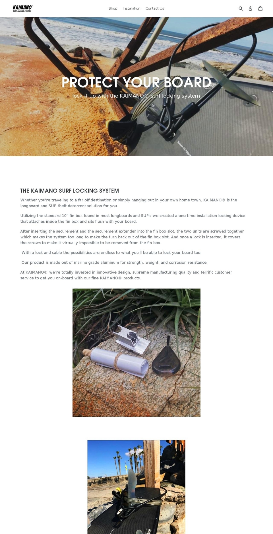 kaimanosurf.com shopify website screenshot