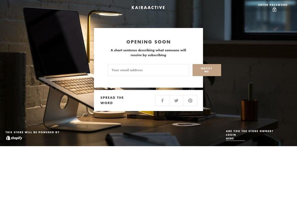 kairaactive.com — Shopify storefront screenshot