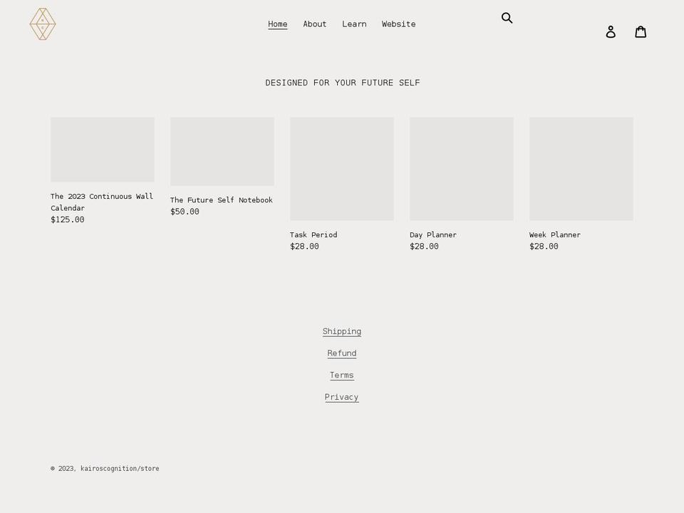 kairoscognition.store shopify website screenshot