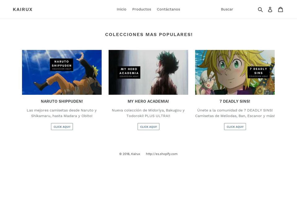 kairux.com — Shopify storefront screenshot