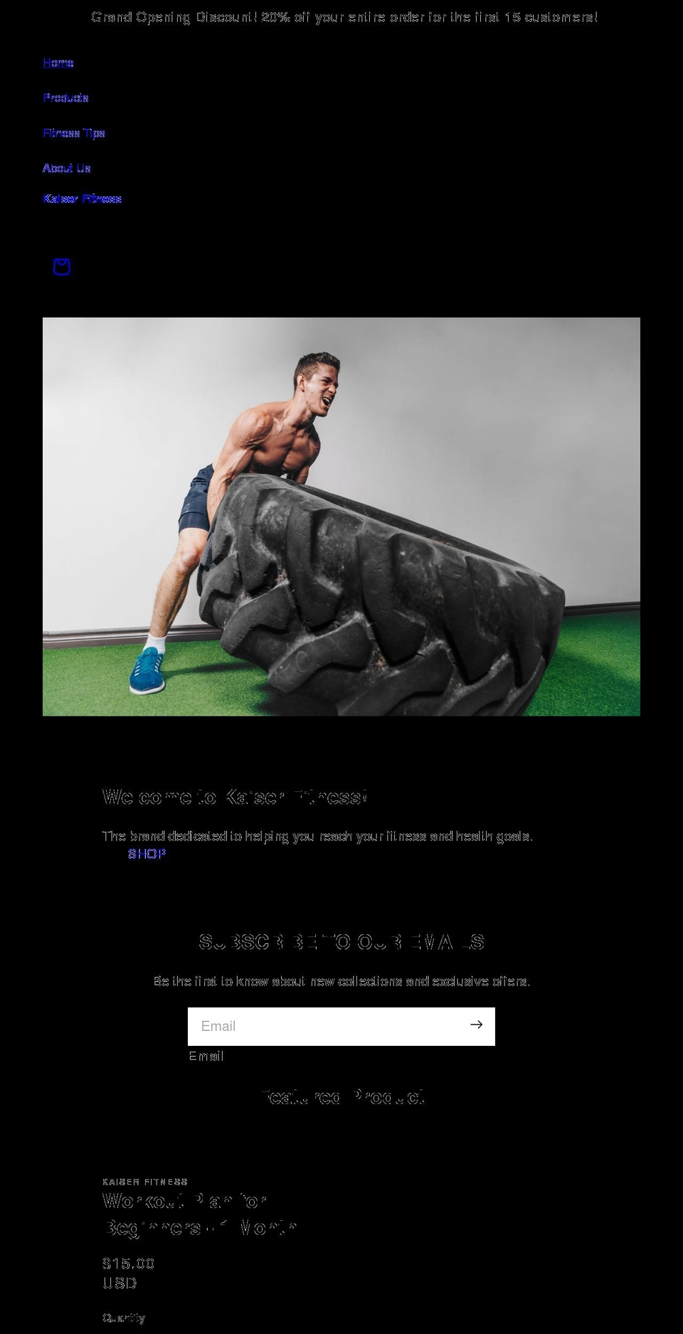 kaiser-fit.com shopify website screenshot