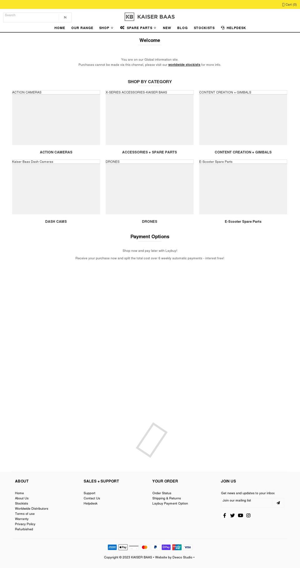 kaiserbaas.co.nz shopify website screenshot