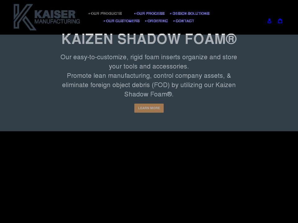 kaisermanufacturing.com shopify website screenshot
