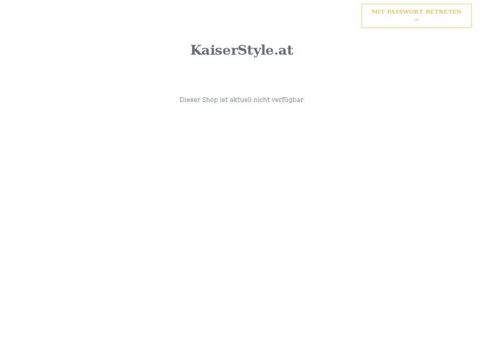 kaiserstyle.at shopify website screenshot