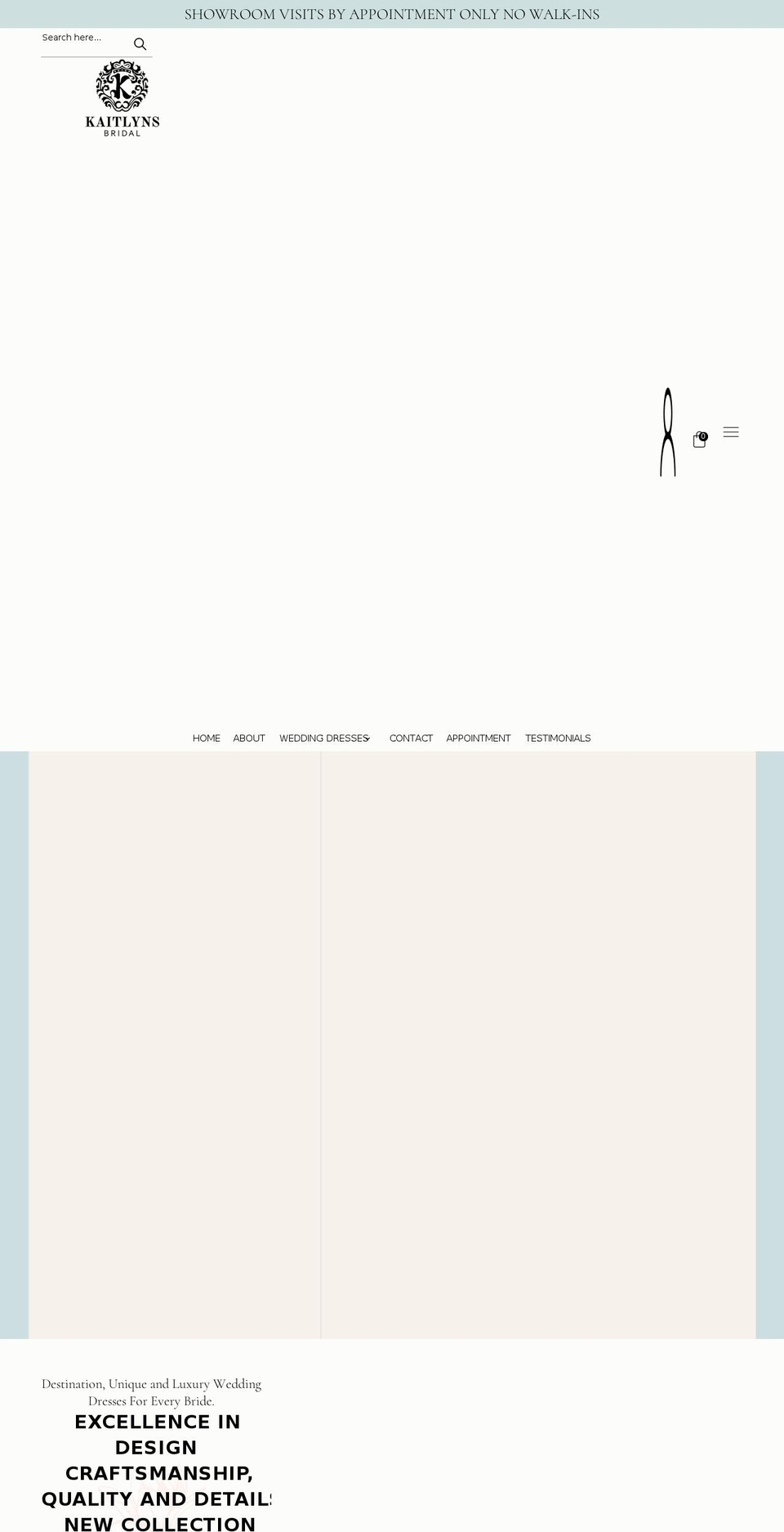 kaitlynsbridal.com shopify website screenshot