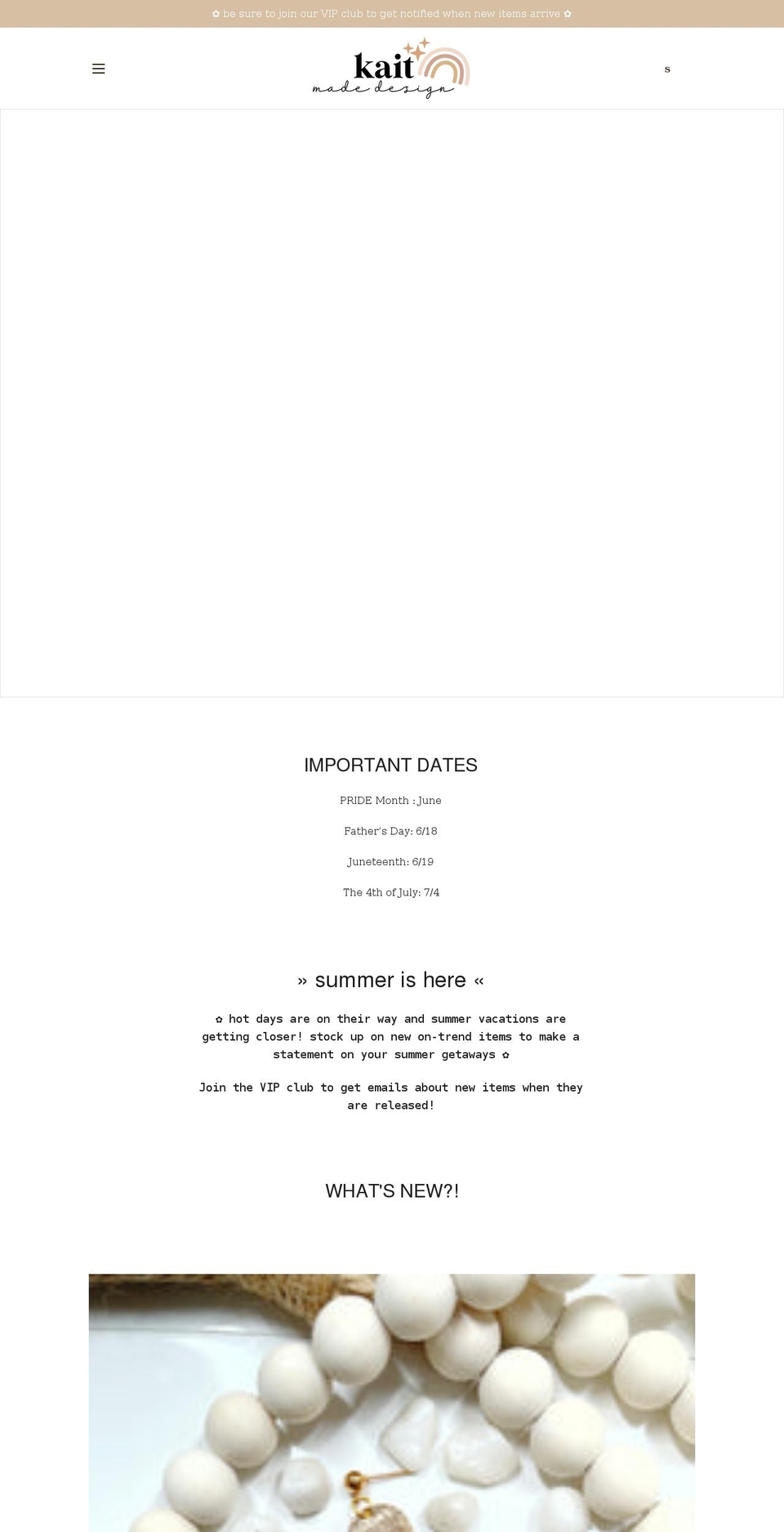 kaitmadedesign.com shopify website screenshot