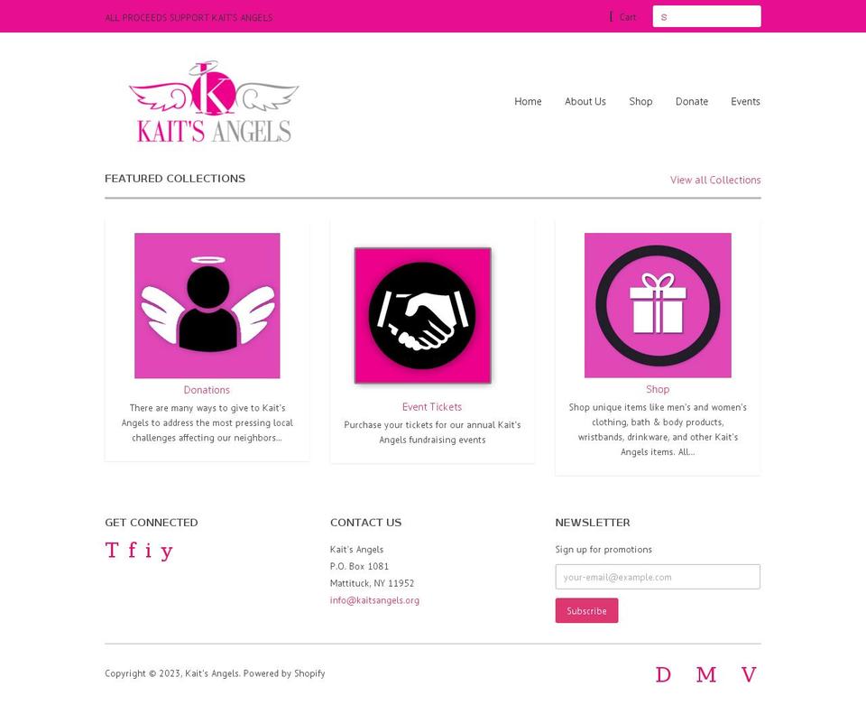 kaits-angels-store.myshopify.com shopify website screenshot