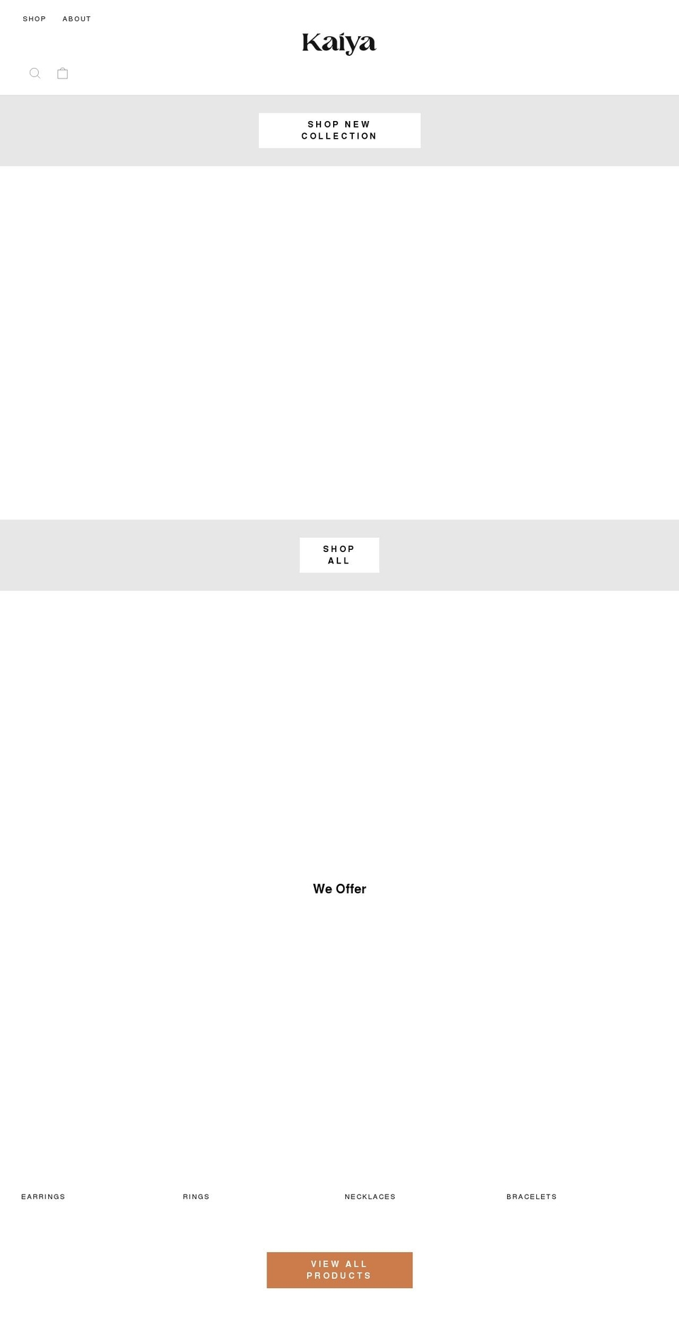 kaiyajewelry.com shopify website screenshot