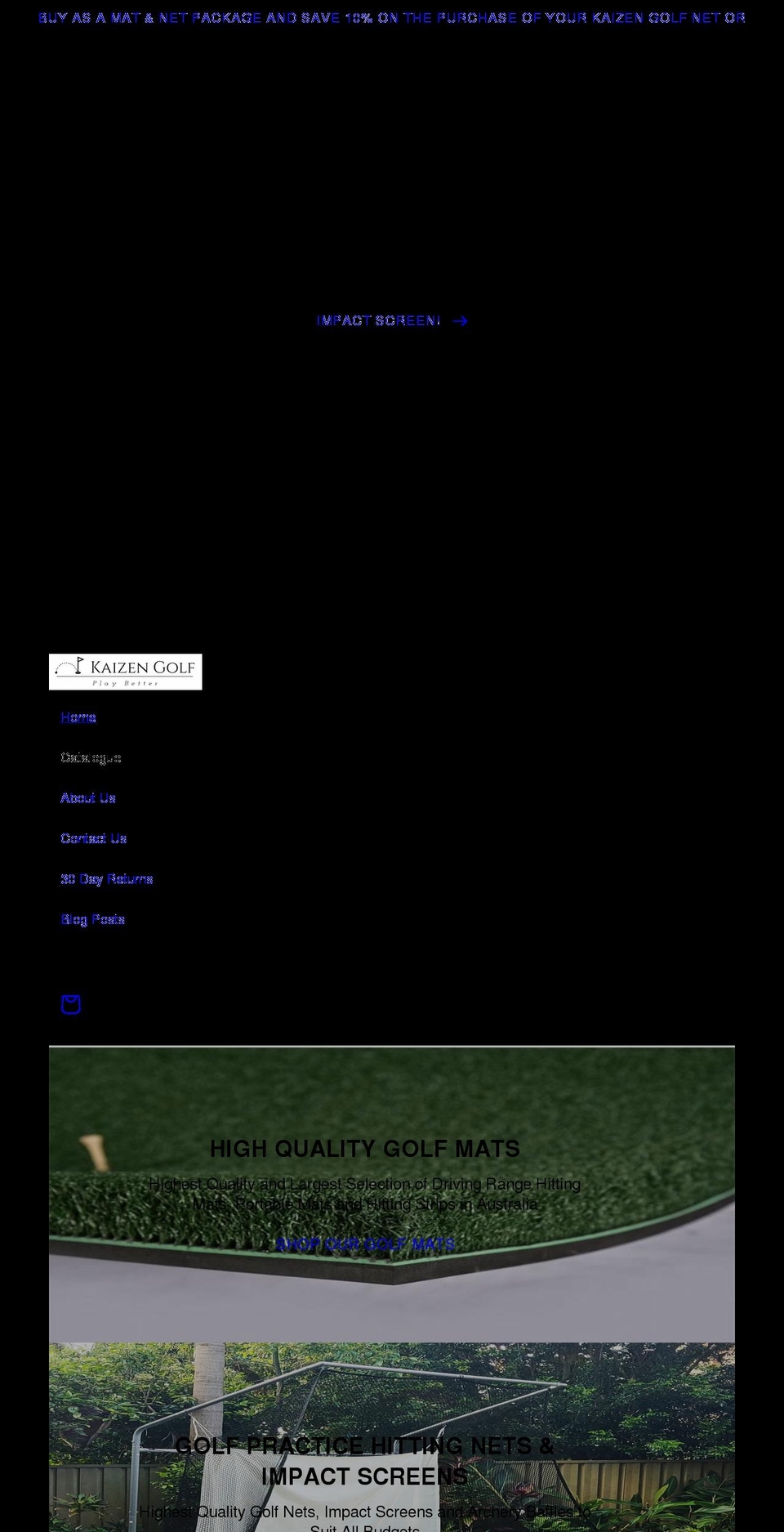 kaizengolf.com.au shopify website screenshot