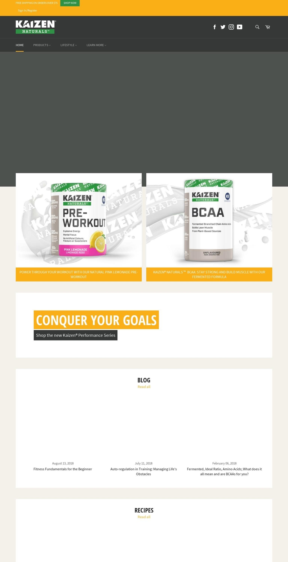 kaizennaturals.com — Shopify storefront screenshot