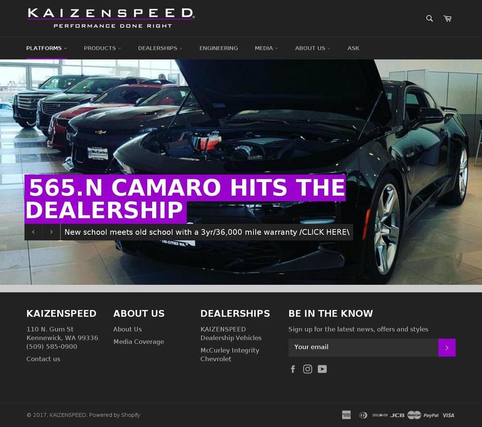 Athens Shopify theme site example kaizenspeed.com
