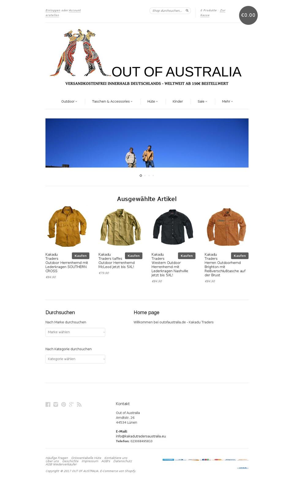 kakadu-outback.com shopify website screenshot