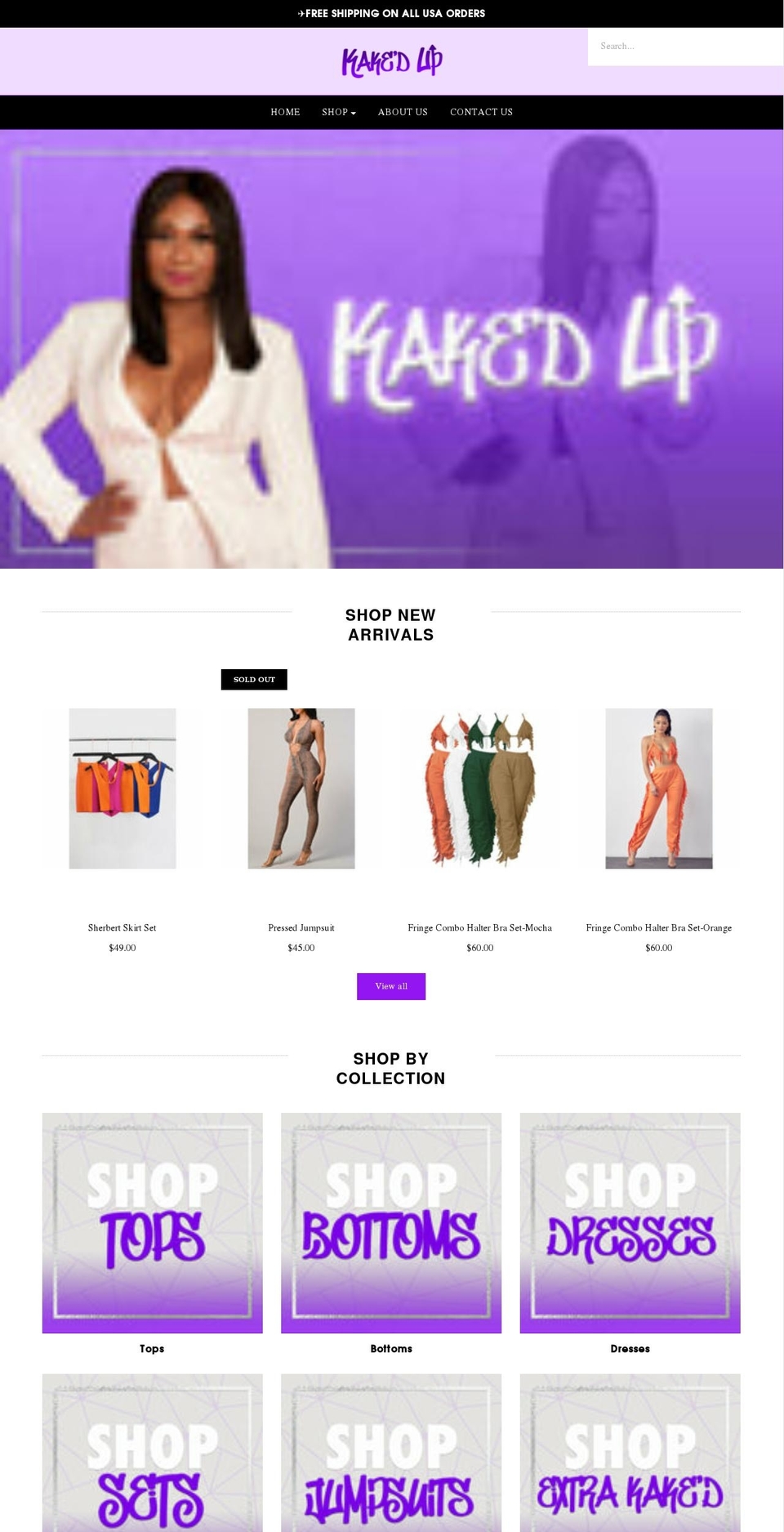 kakedupboutique.com shopify website screenshot