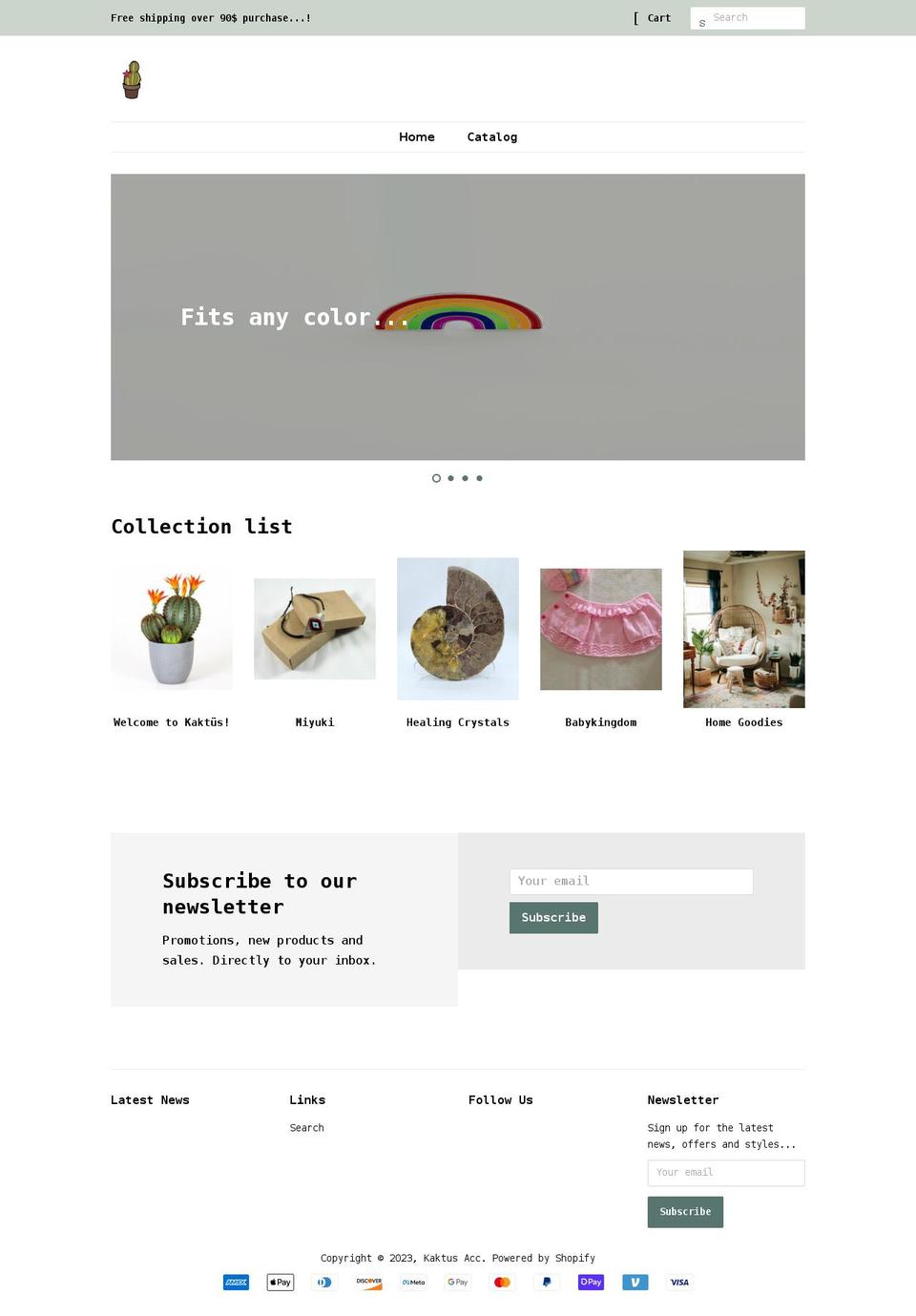 kaktusme.com shopify website screenshot