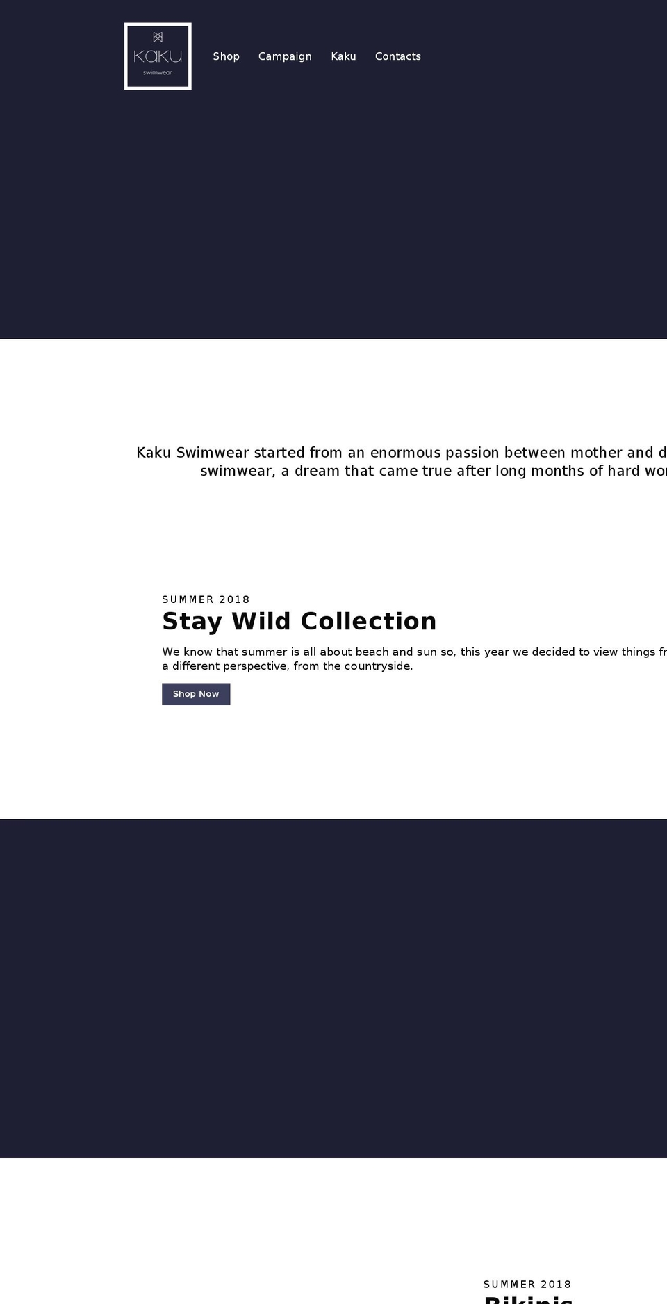 kakuswimwear.com — Shopify storefront screenshot