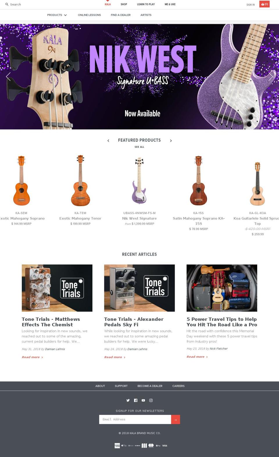 Kala - 3.0 Shopify theme site example kalabrandmusic.com