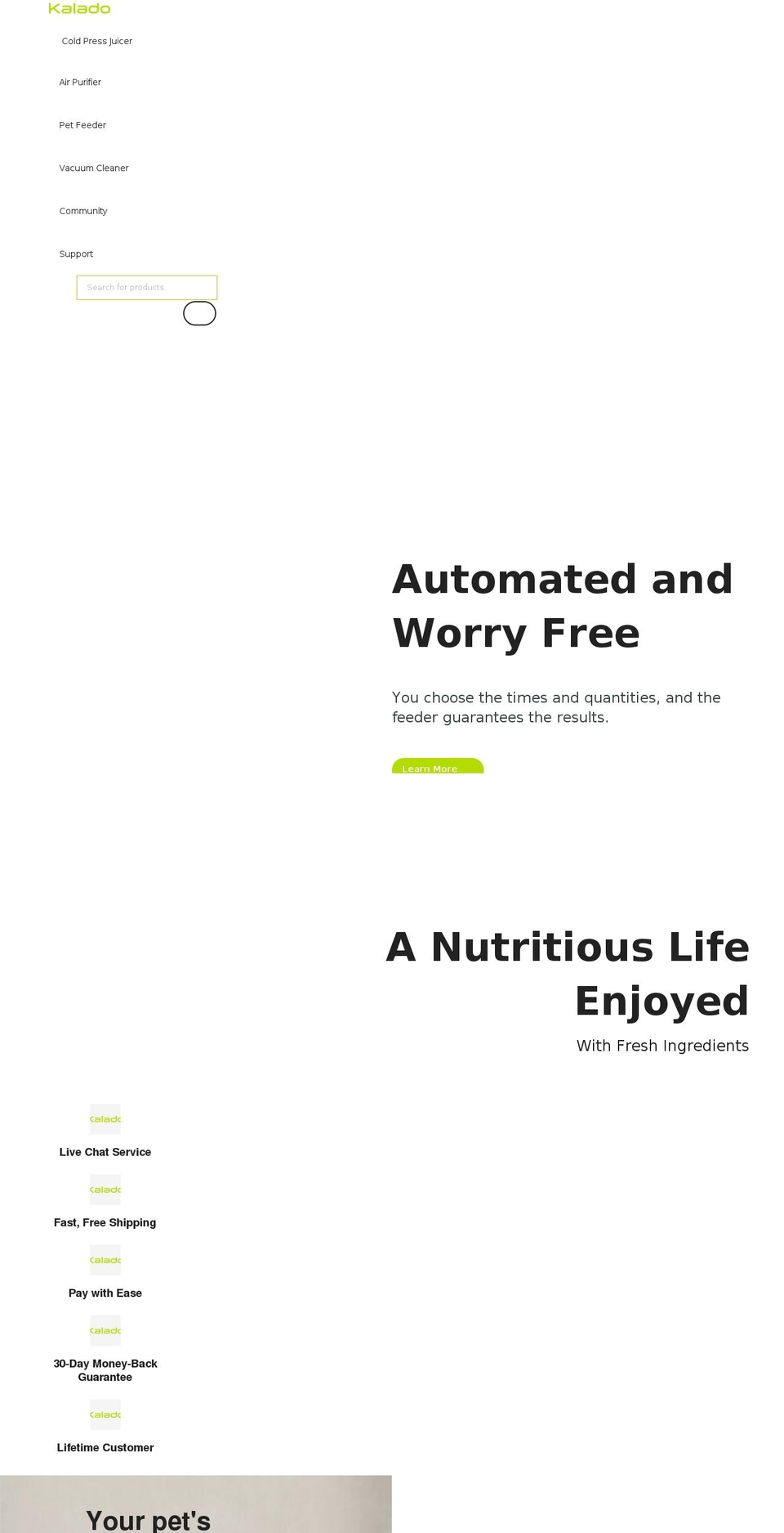kalado.com shopify website screenshot