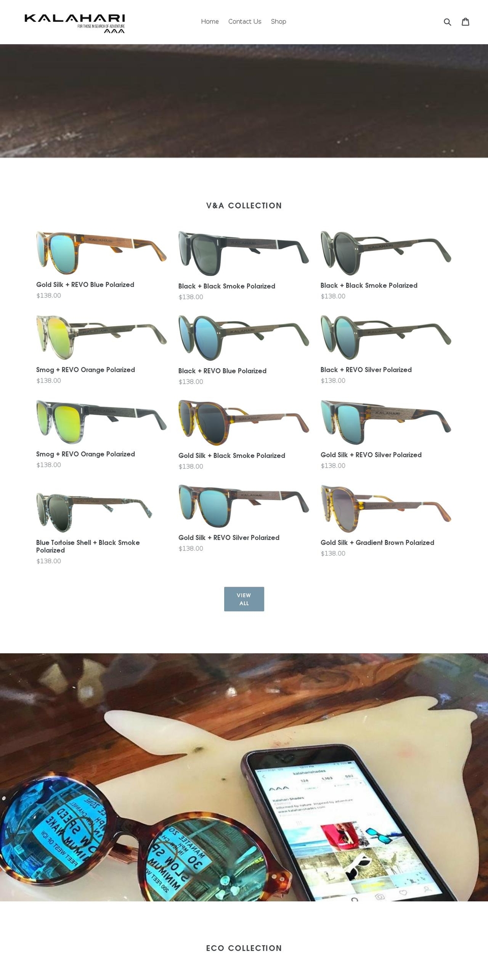 kalaharishades.com shopify website screenshot