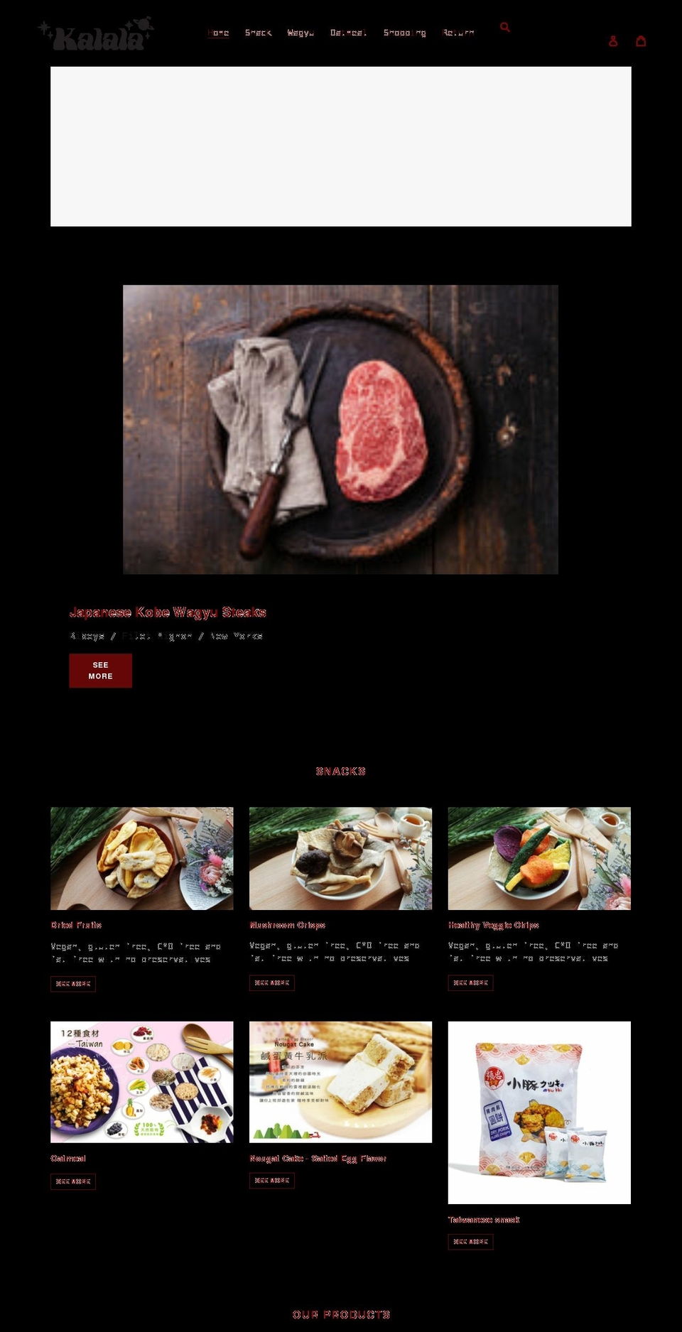 kalalacart.com shopify website screenshot