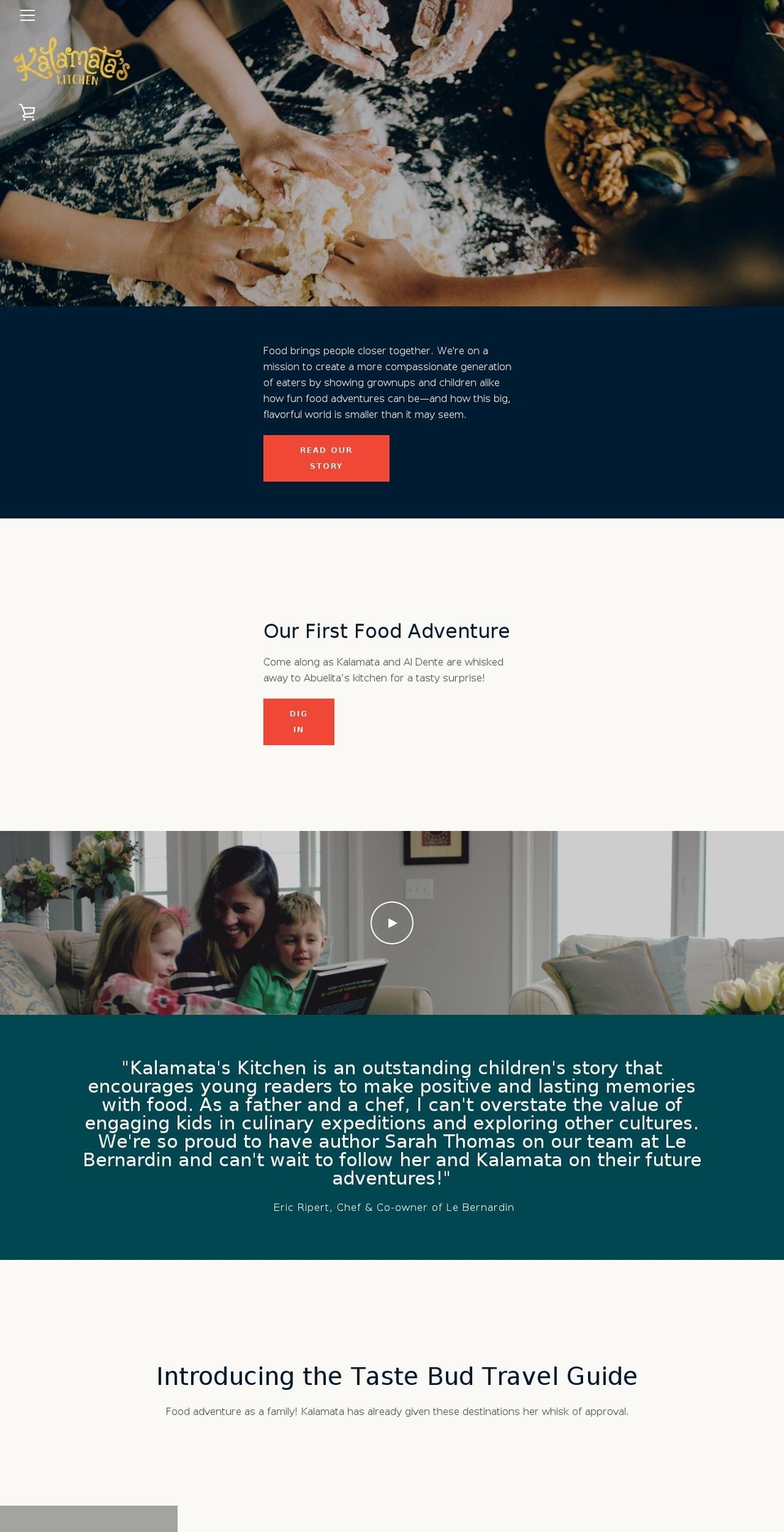 kalamataskitchen.com shopify website screenshot