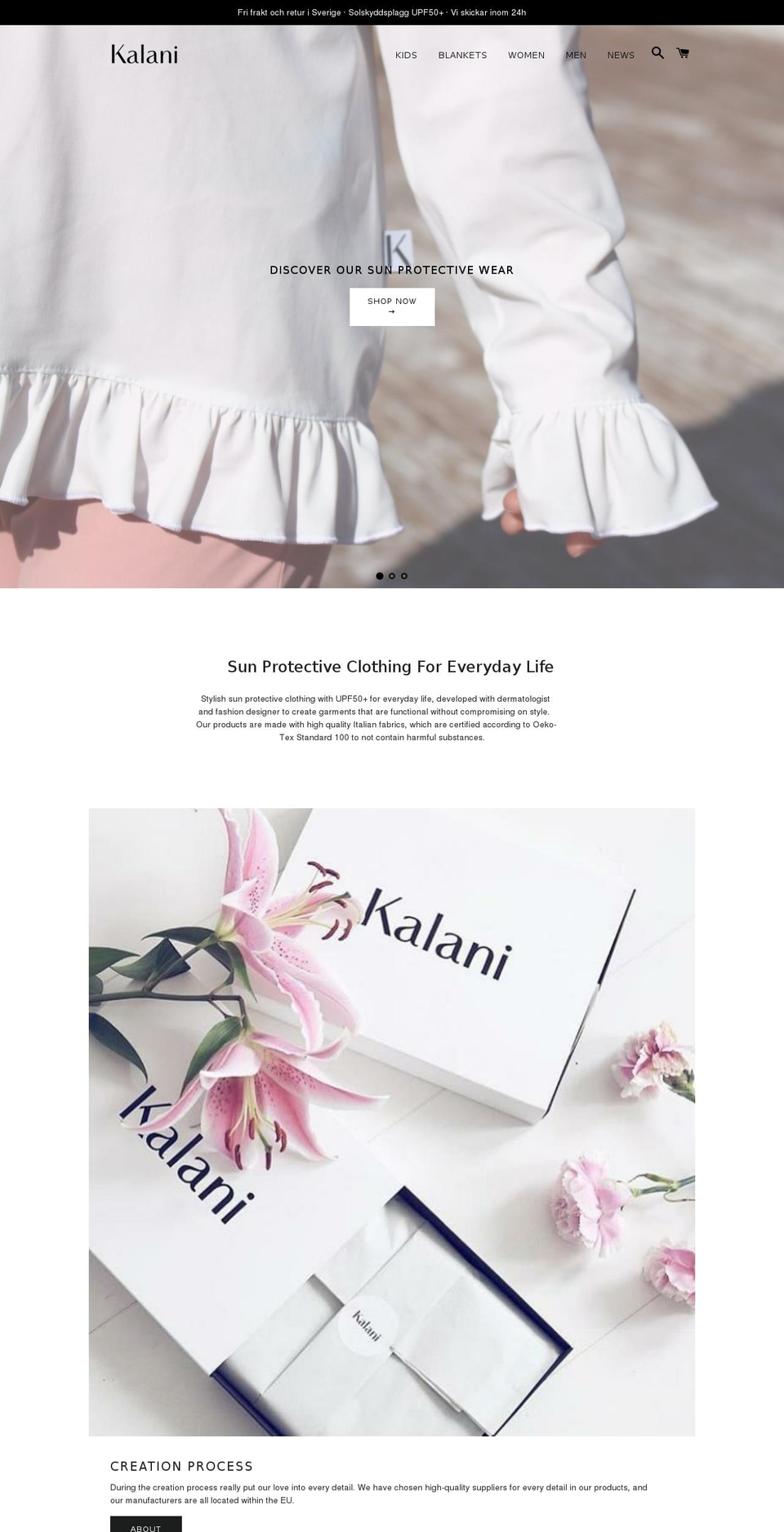 kalanifashion.com — Shopify storefront screenshot